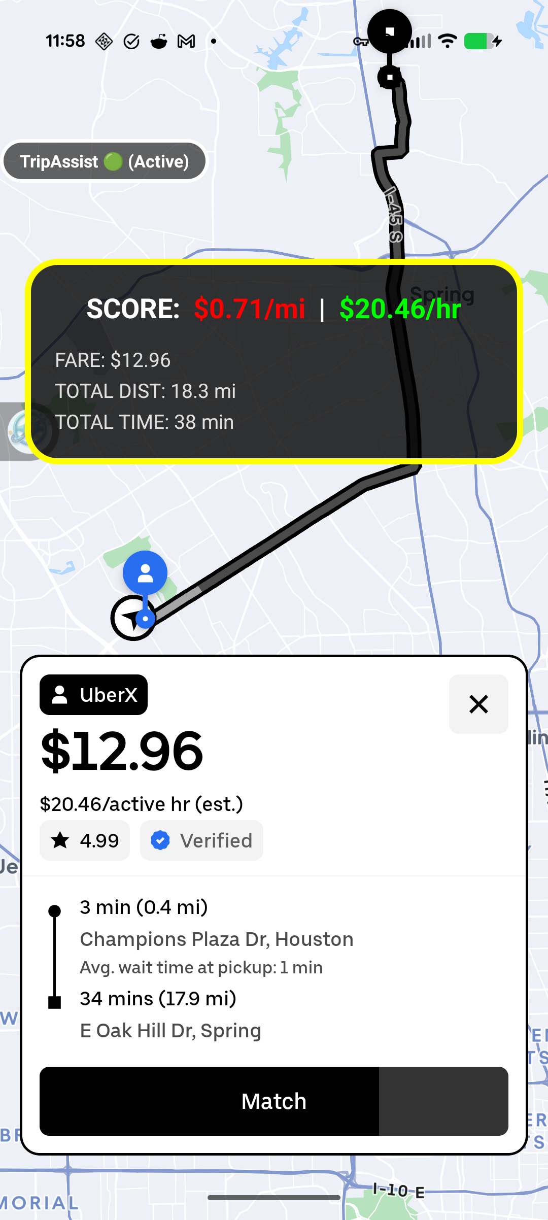 App screenshot - Yellow Example